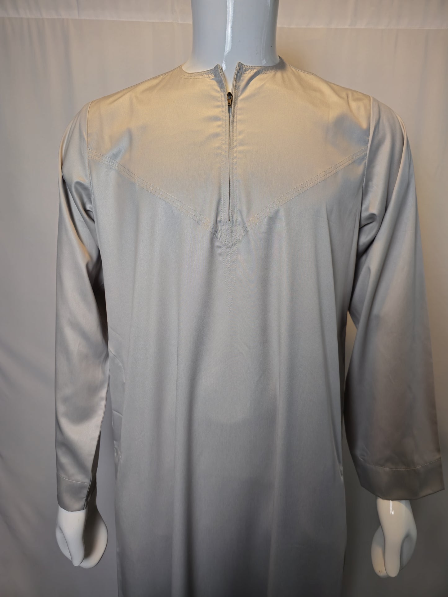 Green Tint Silky Emirati Thobe - Men's
