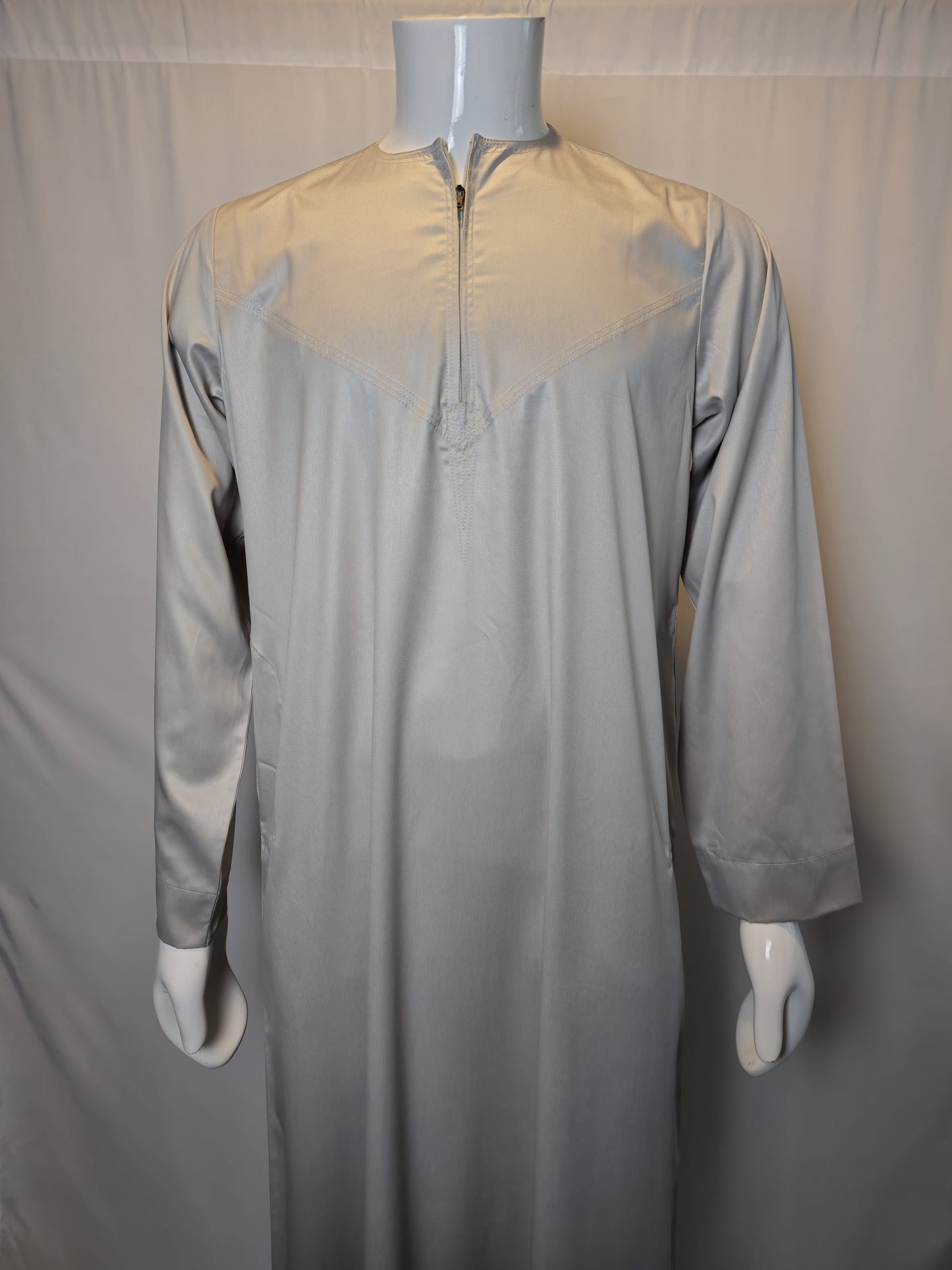 Green Tint Silky Emirati Thobe - Men's